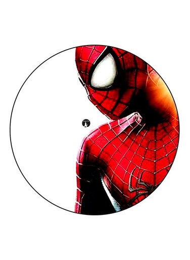 Spiderman Printed Fridge Magnet White/Red/Black 5.5cm