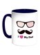 I Love My Dad Printed Coffee Mug White/Dark Blue/Brown 325ml