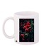 Floral Printed Coffee Mug White/Red/Green 11ounce