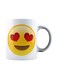 Heart Eyes Emoji Emoji Coffee Mug White