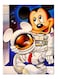 Mickey Mouse Printed Decorative Metal Plate White/Beige/Black 15x20cm