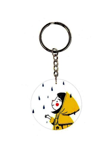 Cartoon Themed Single Sided Keychain