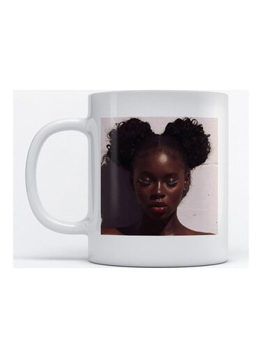Mug African Woman For Coffee And Tea White
