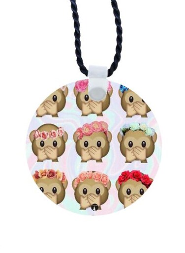Emoji Printed Car Mirror Pendant