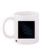 Scratch Printed Coffee Mug White/Black/Blue 11ounce