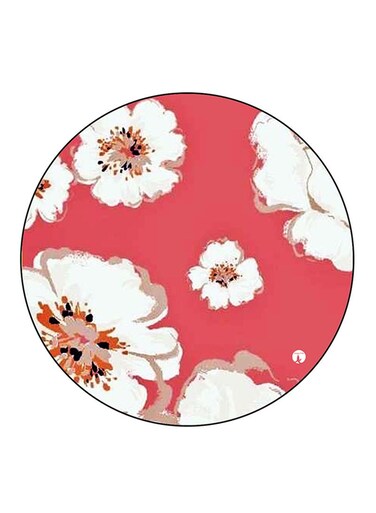 Flowers Printed Fridge Magnet Round Multicolour