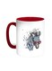 Drawing Of Zebra Cole Printed Coffee Mug Red/White 11ounce