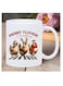 1pc Merry Cluckin Christmas Ceramic Coffee Mug - Reusable, Insulated, Hand-Wash Only - Perfect for Coffee Lovers, Men &amp; Women white mug