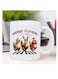 1pc Merry Cluckin Christmas Ceramic Coffee Mug - Reusable, Insulated, Hand-Wash Only - Perfect for Coffee Lovers, Men &amp; Women white mug