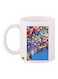 Cartoon Printed Coffee Mug White/Blue/Yellow 11ounce