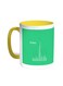Abstract Drawing - Dubai Towers Printed Coffee Mug Yellow/White 11ounce