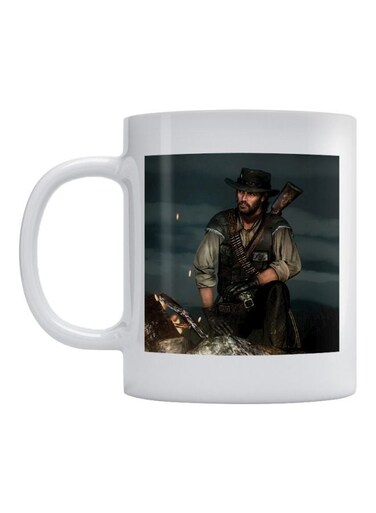 Dead Game Printed Coffee Mug White/Black/Blue