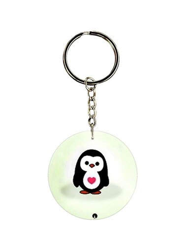 Penguin Printed Dual Sided Keychain