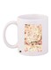 Flower Printed Coffee Mug White/Pink/Beige 11ounce