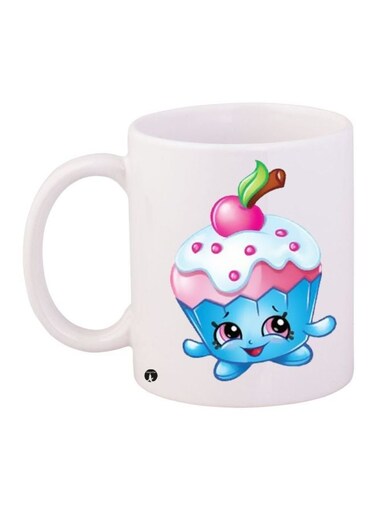 Cup Cake Printed Coffee Mug White/Pink/Blue