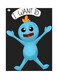 Cartoon Themed Metallic Plate Blue/Black/White 20x15cm