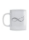 Infinity Printed Mug White/Black 350ml