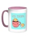 Good Morning Printed Coffee Mug Blue/White/Pink 11ounce
