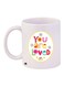 You Are Loved Printed Coffee Mug White/Pink/Yellow 11ounce