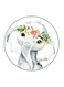 Baby Elephant Printed Fridge Magnet Multicolour 5.5 x 5.5cm
