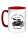 Motorcycle Printed Coffee Mug Red/White/Black 11ounce