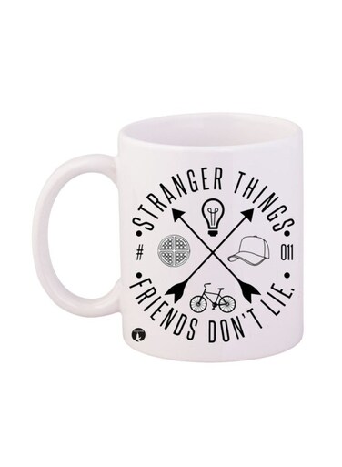Stranger Things Printed Mug White/Black