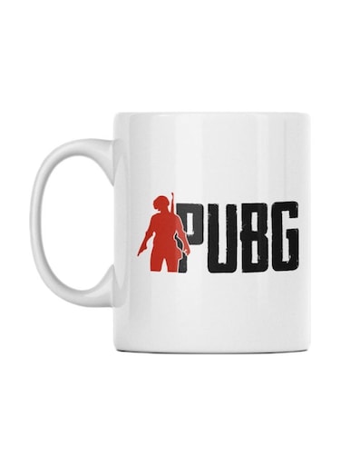 Ceramic Printed Mug White/Red/Black