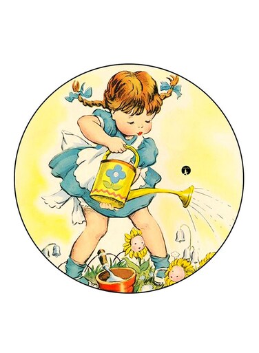 A Girl Printed Fridge Magnet Multicolour