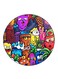 Monsters Printed Fridge Magnet Multicolour
