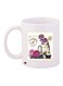 Floral Printed Coffee Mug White/Purple/Beige 11ounce