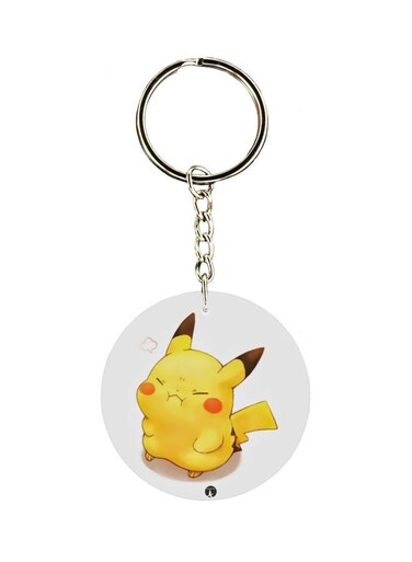 Single Sided Pikachu Cartoon Themed Keychain