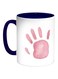 The Palm Of The Hand Printed Coffee Mug Dark Blue/White/Pink 325ml