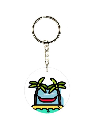 Cartoon Themed Single Sided Keychain