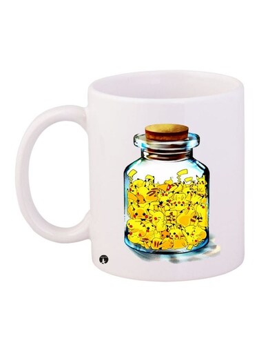 Pikachu Printed Coffee Mug White/Yellow/Blue