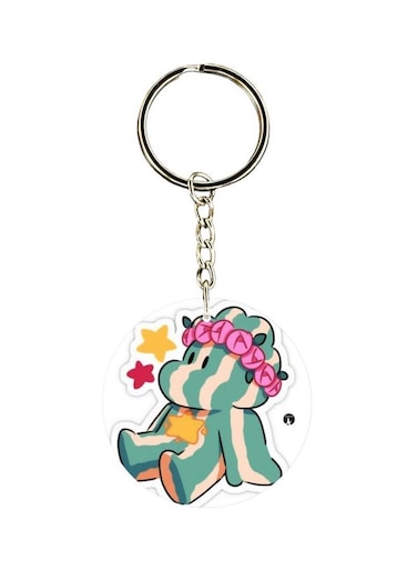 Cartoon Printed Dual Sided Keychain