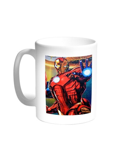 Iron Man Printed Coffee Mug White 11ounce