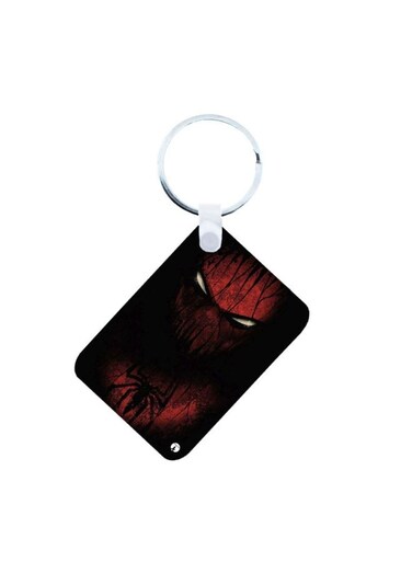 Spiderman Printed Keychain Black/Red