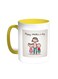 Happy Mother's Day Printed Coffee Mug Yellow/White 11ounce