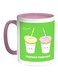 Friends Forever Printed Coffee Mug Green/Pink/White 11ounce