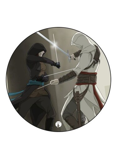 Assassin's Creed Printed Fridge Magnet Black/White/Silver
