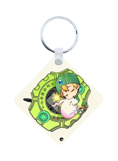 Digimon Anime Printed Wooden Keychain