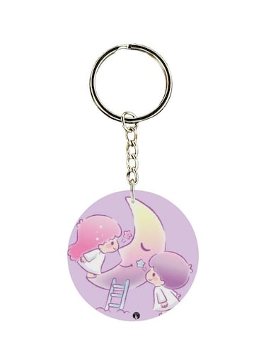 Cartoon Printed Double Sided Keychain