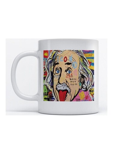 Mug Pop Art Einstein for Coffee and Tea White