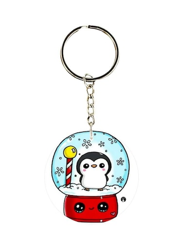 Snow Globe Printed Keychain