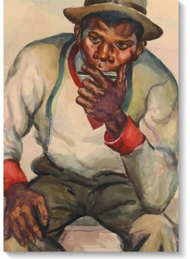 Man Wall Painting Multicolour 40x60cm