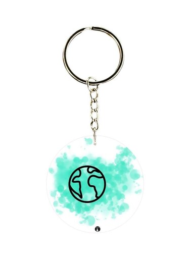 Globe Printed Keychain