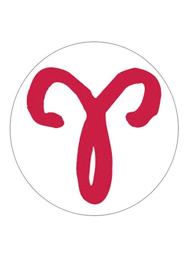 Zodiac Sign Aries Printed Fridge Magnet White/k