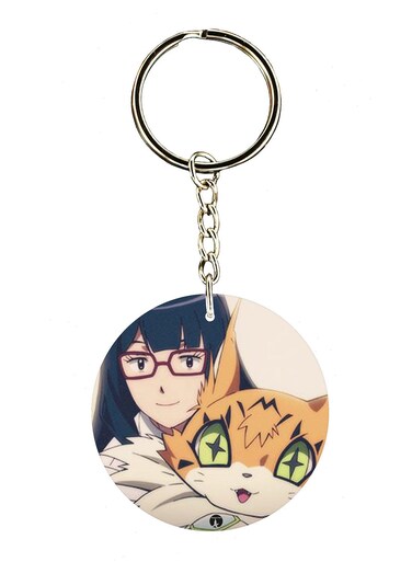 Double Sided Anime Digimon Printed Keychain