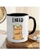 I Need Money" Humorous Coffee Mug - 11oz Ceramic, Dishwasher Safe, Novelty Arabic Design with Money Bag Pattern, Perfect Gag Gift for Friends &amp; Colleagues, Ideal for Office or Home