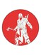 Assassin's Creed Printed Fridge Magnet Red/White